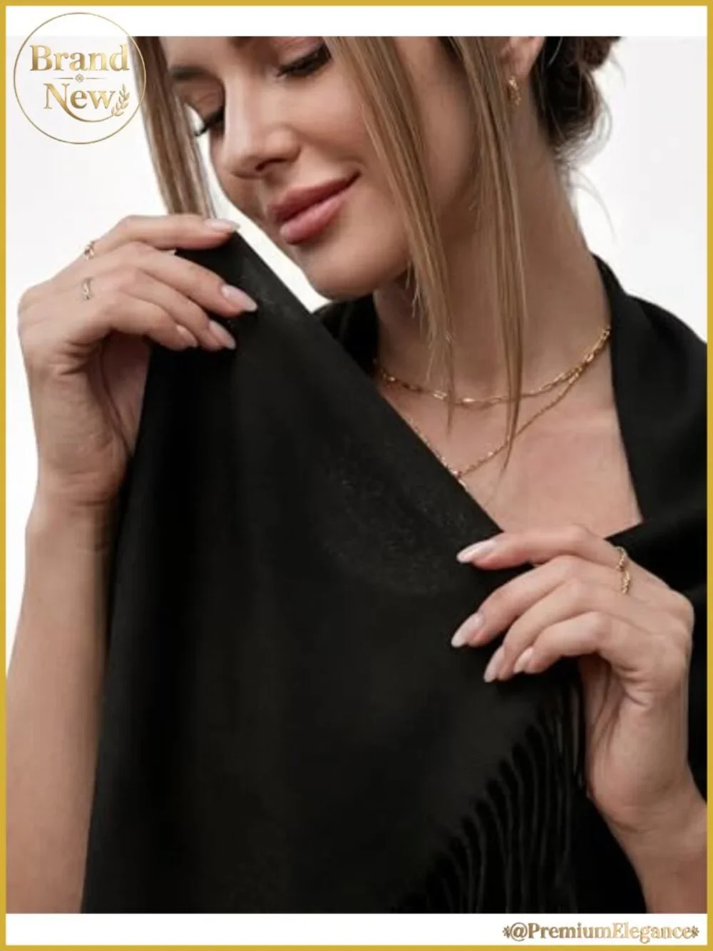 Buttery Soft Pashmina Shawl Wrap Wedding Bridal Evening Scarf Fringe